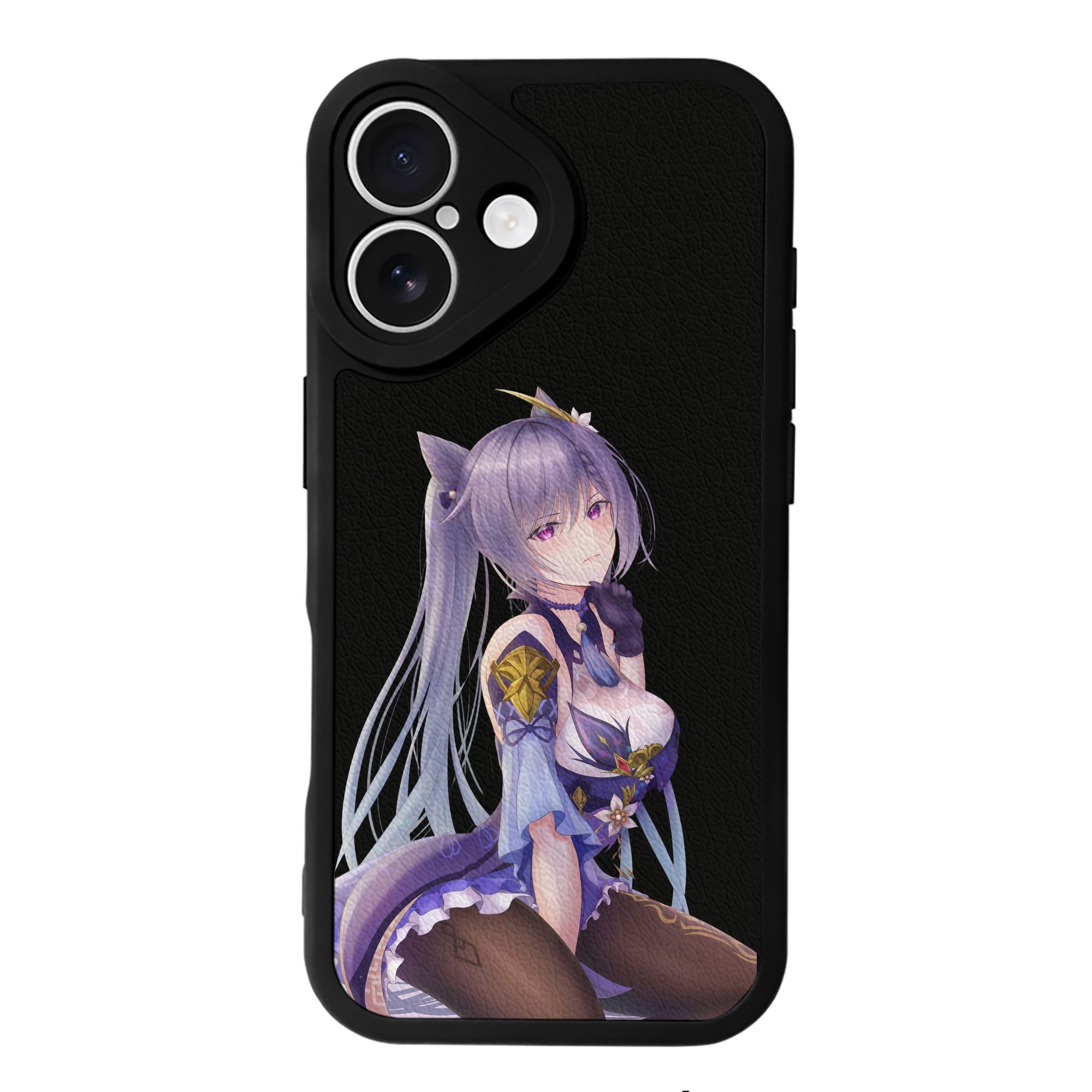げんし神 刻晴 こくせい genshin Kokusei 【iPhone 16シリーズ対応】シリコンスマホケース（レザー調） 材質：シリコン